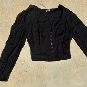 Wilfred Black Long Sleeve Blouse